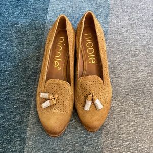 Nicole Karine Suede Leather Loafers
